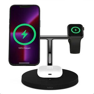 Belkin BOOST↑CHARGE PRO 3-in-1 Wireless Charging Stand with MagSafe